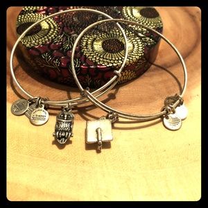 Alex and Ani Sterling Silver Graduation Bangle Duo